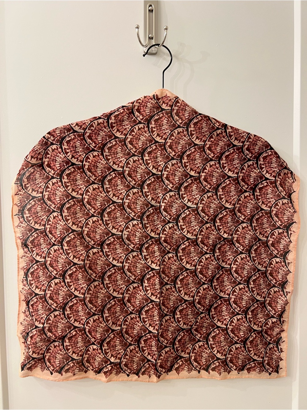 Printed Pink Shell-Pattern Head Scarf - Picture 2 of 2